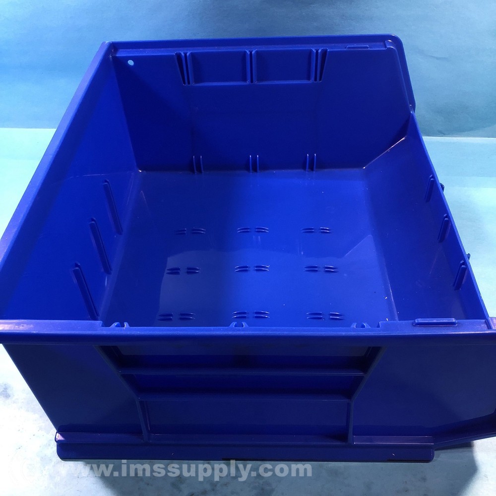 Uline S-12420 Blue Plastic Stackable Bin USIP