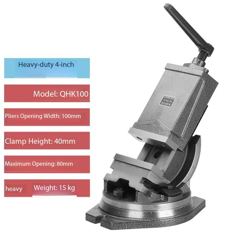 Tiltable Angle flat jaw vise for milling machine, Angle fixed Angle vise