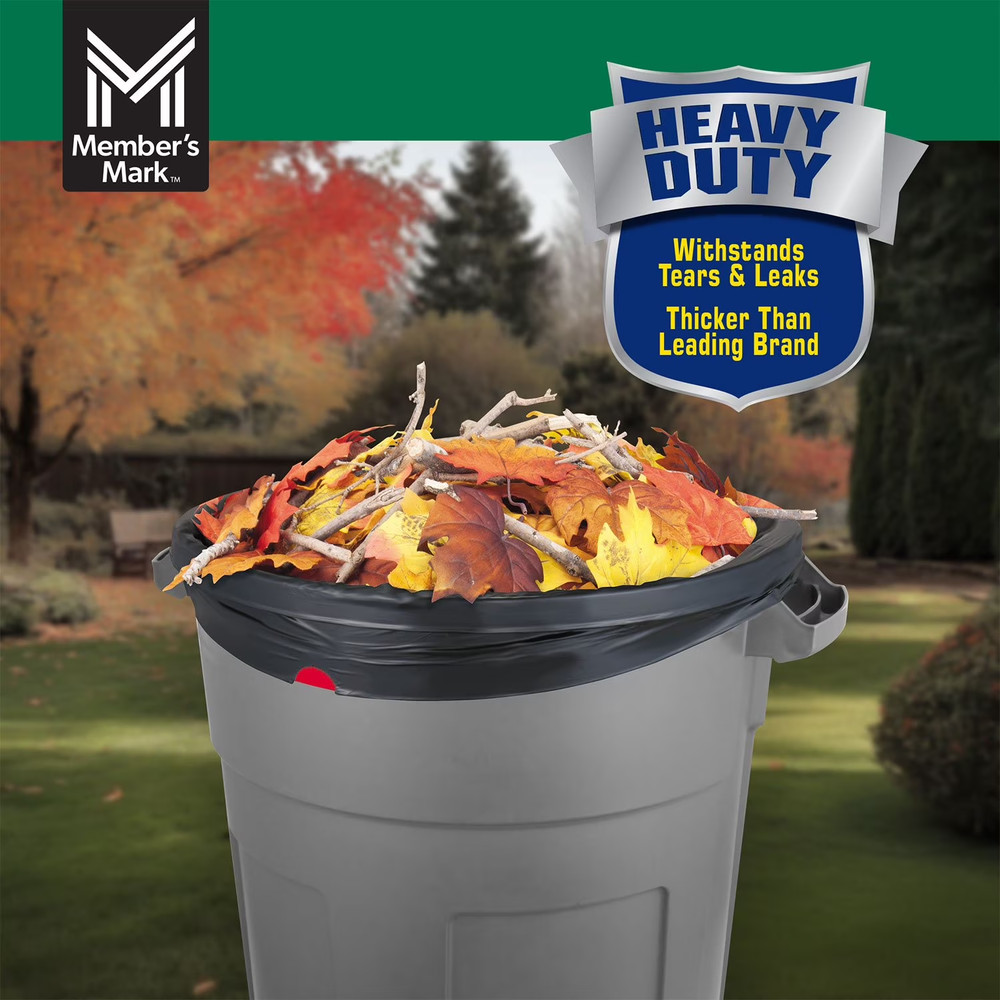 Member's Mark 39 Gallon Power Flex Drawstring Yard Trash Bags (90 ct. )