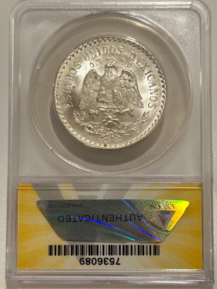 1944 M Mexico Silver Peso ANACS MS66