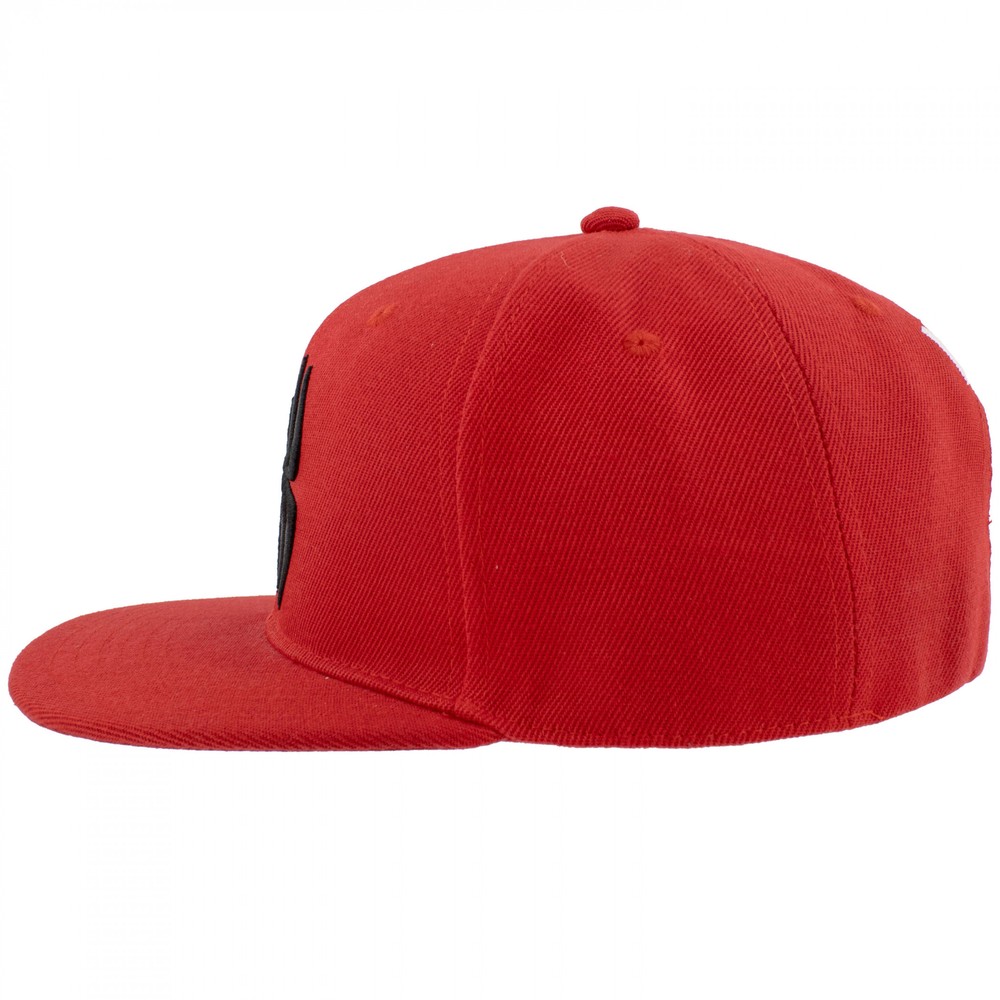 Spider-Man Web Swinging Snapback Hat Red