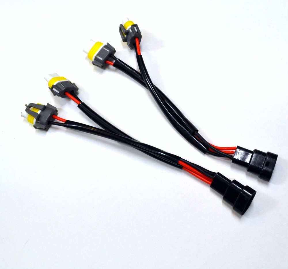 Conversion Wire 9012 HIR2 to H11 H8 Two Harness Head Light Socket Plug Connect