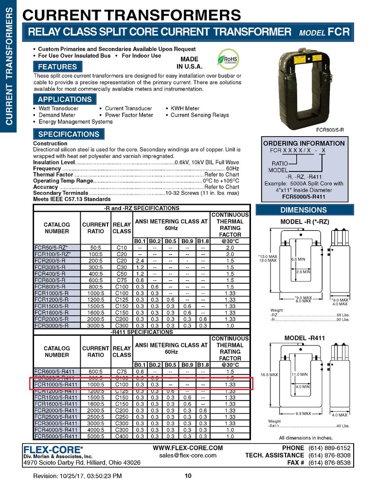 Flex-Core Current Transformer