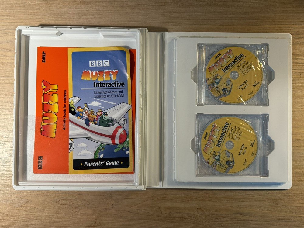 SEALED BBC Muzzy Spanish Level 1 Interactive Exercises CD-ROM Set Language Games