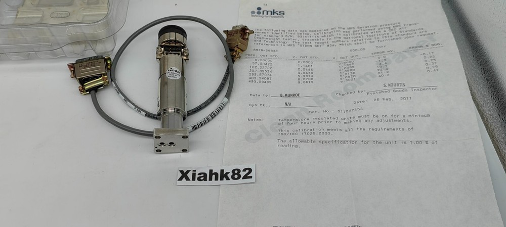 MKS 892B-26843 Baratron Pressure Transducer