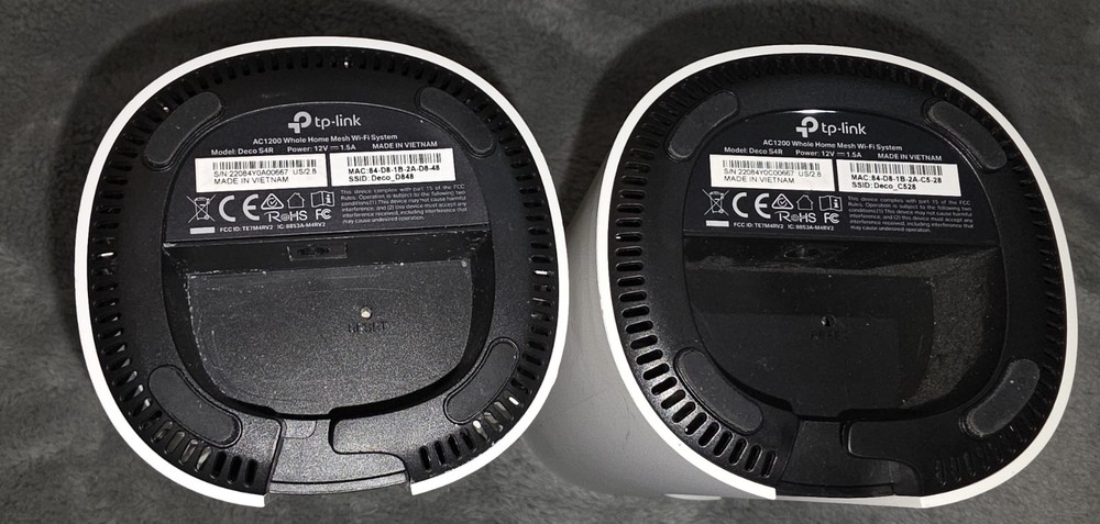 TP-Link Deco S4R AC1200 Mesh WiFi System 2 Pack w/ Cables Tested