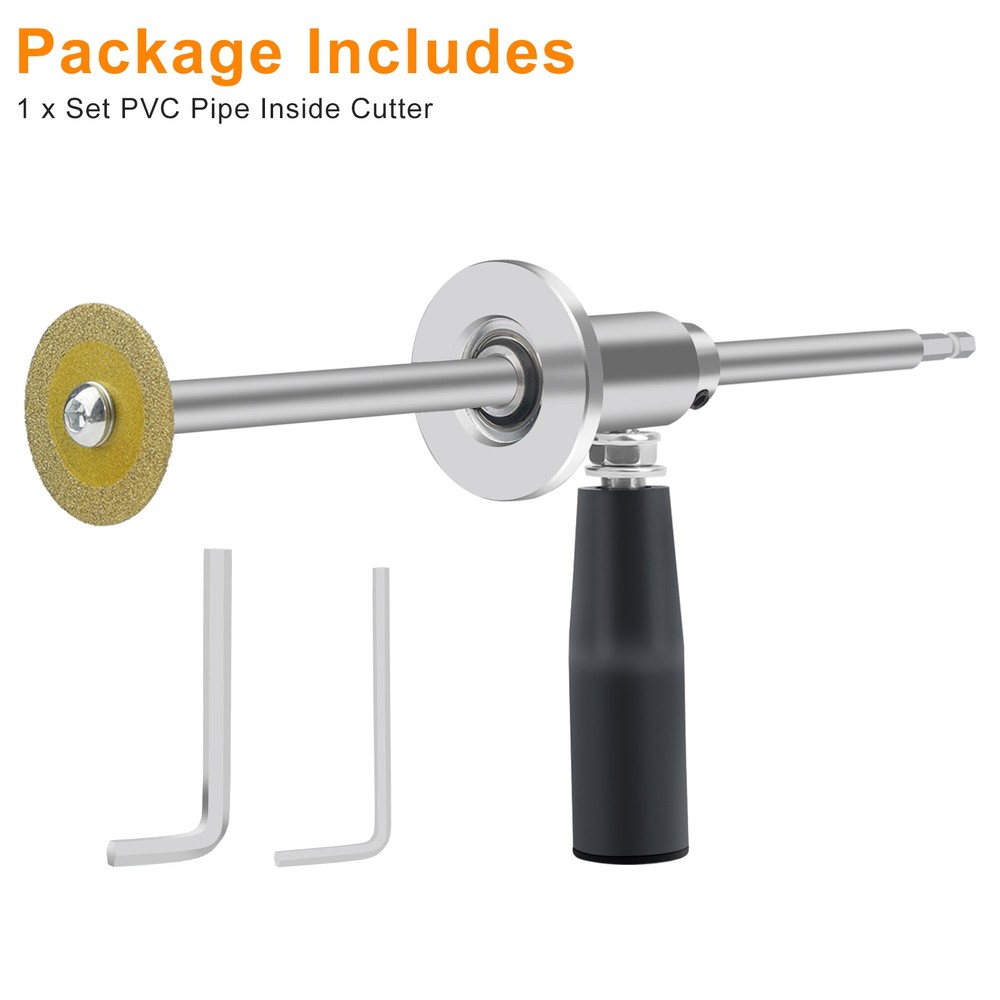 7"Adjustable Inside Pipe Cutter Diamond Wheel PVC Cutting Tool for Impact Driver