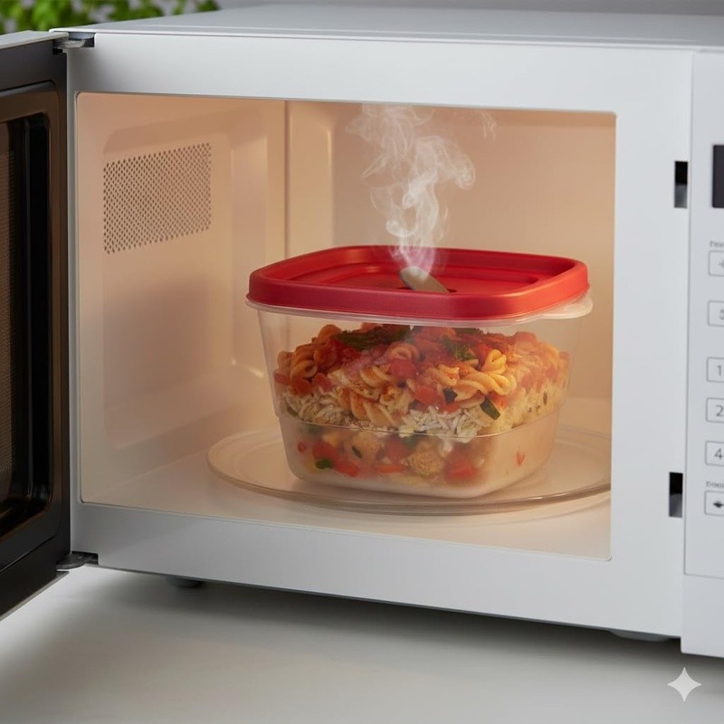 Microwave Safe Plastic Food Storage Container Vented Lid Stackable BPA Free New