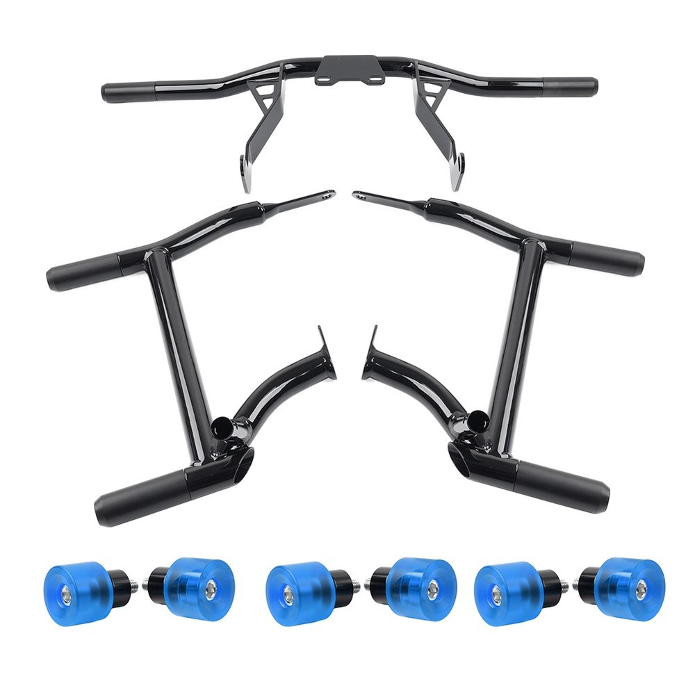 Saddlebag Protector Front Engine Crash Bar For Harley Road Glide 14-24 Blue