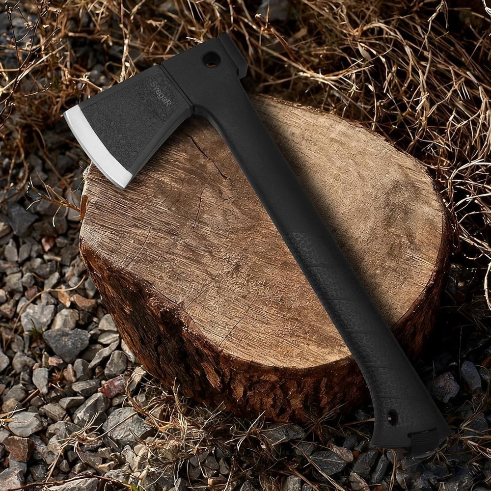 Camping Axe & Hatchet Multi-Tool – 14" Survival Outdoor Axe Includes Handsaw