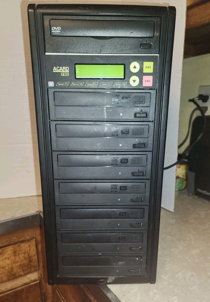 ACARD Technology 1:7 DVD/CD duplicator Tower.  Burner/Copier.  7 Target.  DJ