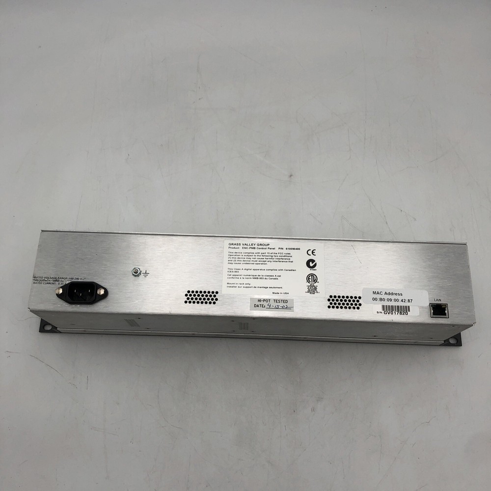 USED Grass Valley Encore/Prelude PMB Control Panel POWER TESTED READ E