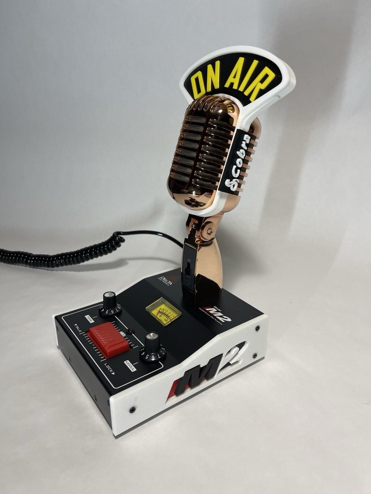 Custom Base Panels (2) RED For DELTA M2 DYNAMIC POWER BASE MICROPHONE CB MIC