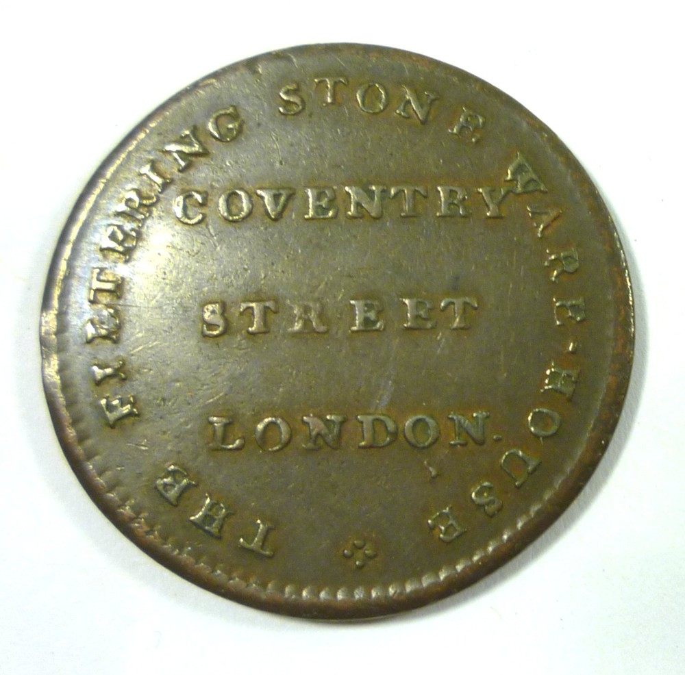 1795 Half Penny Token Filtering Stone Warehouse High Grade