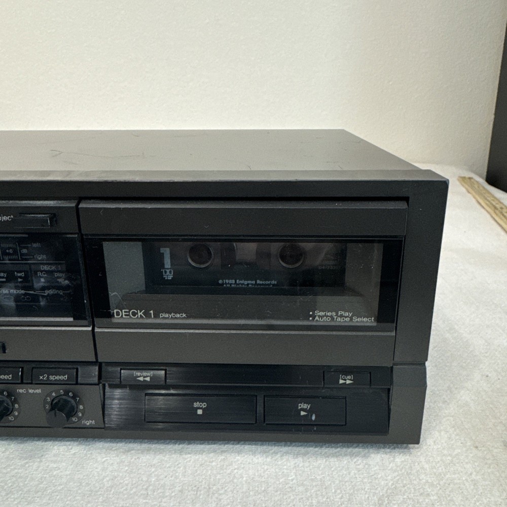 Technics RS-TR157 Stereo Double Cassette Deck Auto Reverse Dolby NR Black