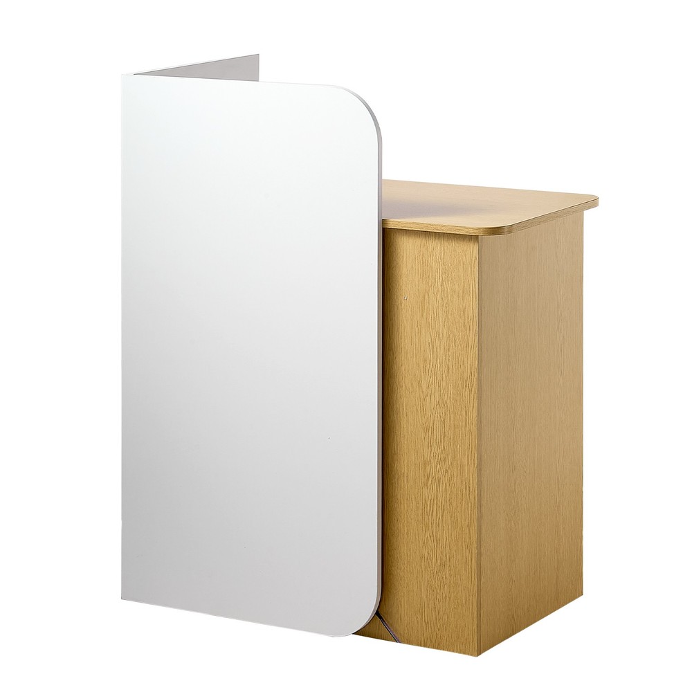 VEVOR Reception Desk 31.5 inch Rectangular Front Counter Table with LED & Drawer