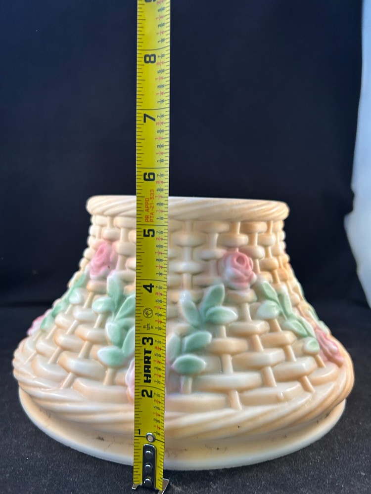 antique 1920s Consolidated basket shade