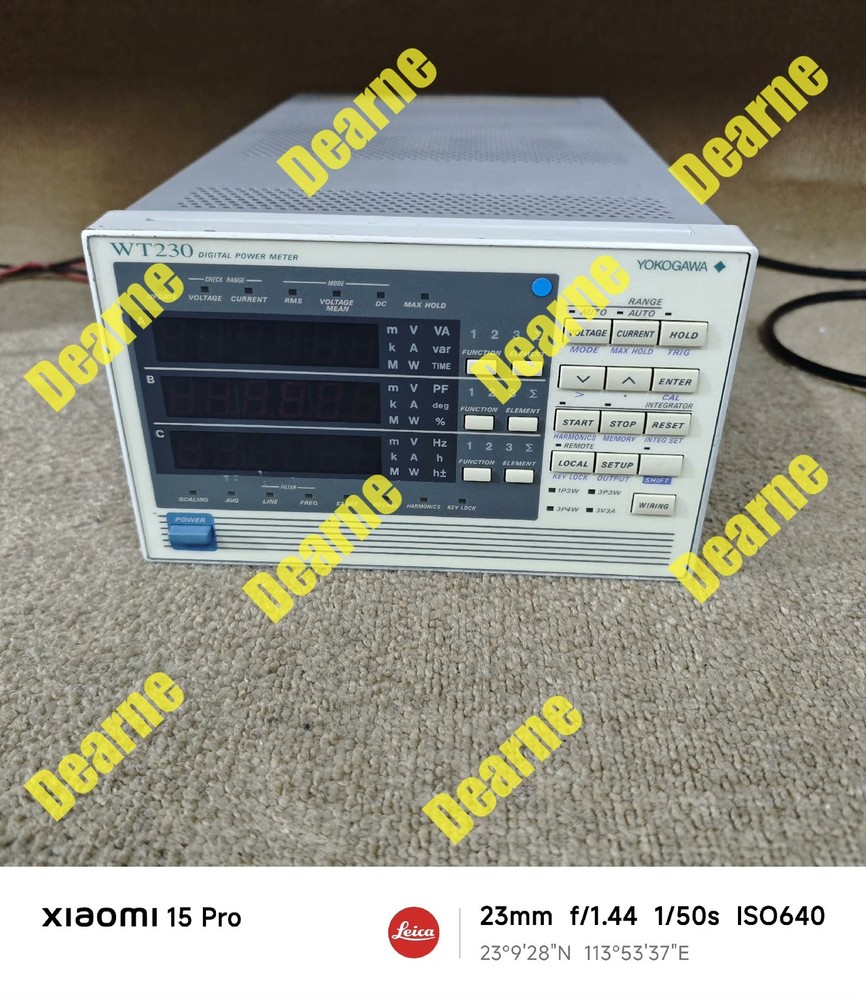 1pcs Yokogawa WT230 Digital Power Meter With 3 20A Modules USED..