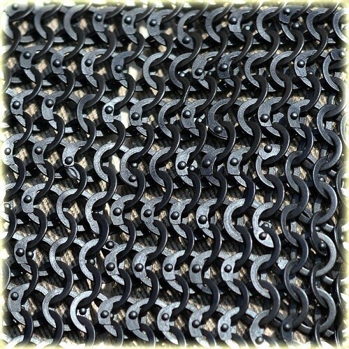 Flat riveted Rings chain mail armor/Medieval/Viking/ Medium Hauberk Halloween
