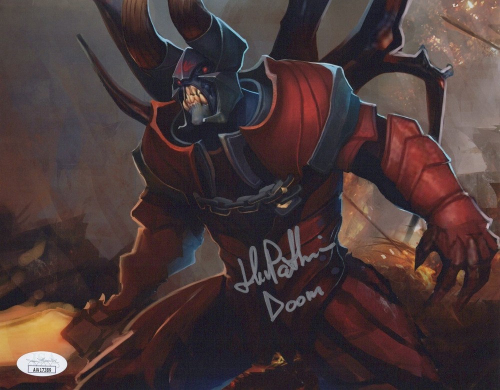 John Patrick Lowrie Signed 8x10 Dota 2 Doom Authentic Autograph Photo JSA COA