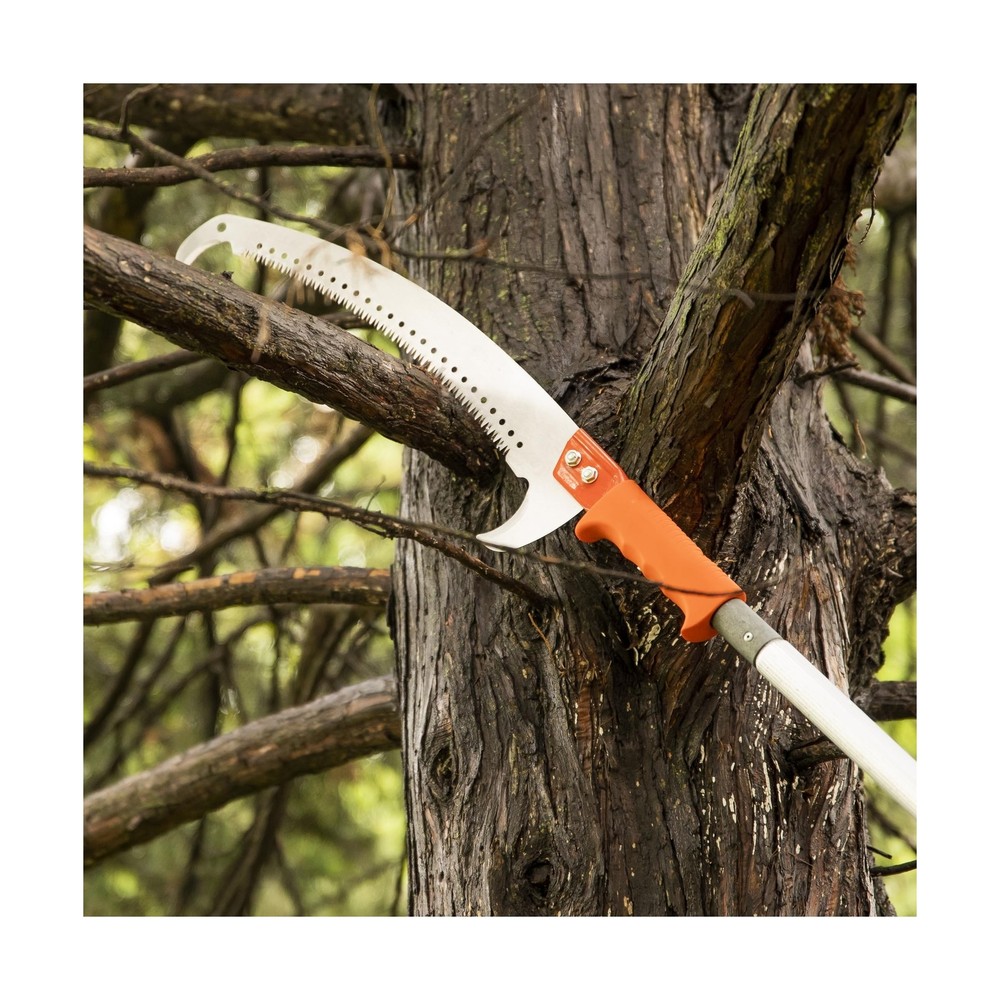 21ft reach compact extension pole & saw for tree trimming / 3-in-1 system/pru...