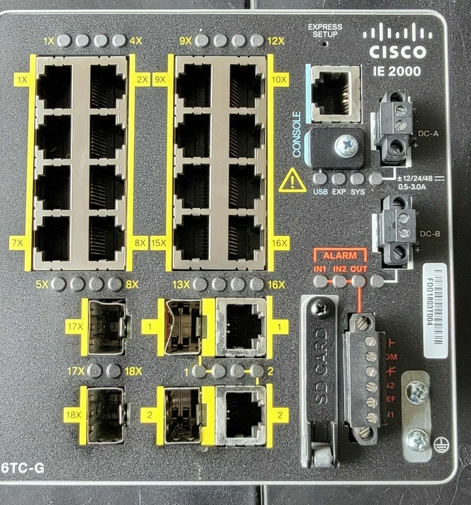 Cisco IE-2000-16TC-G-N Industrial Network Switch