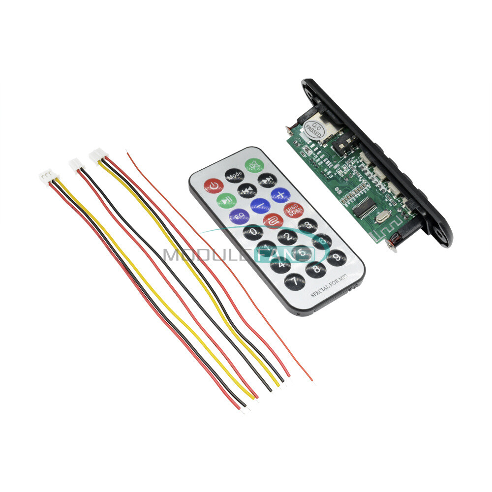 Car Bluetooth MP3 WMA Decoder Board With Remote Control AUX TF USB FM Radio