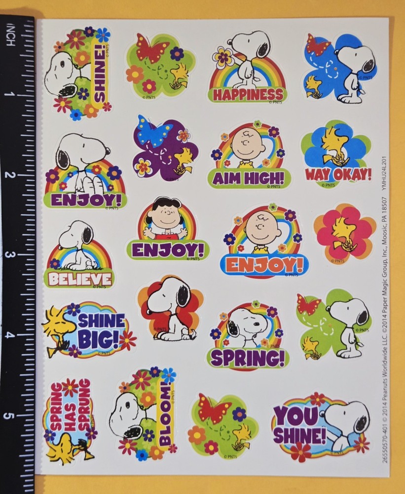 Charles M. Schulz Peanuts Characters Snoopy Sticker Sheet
