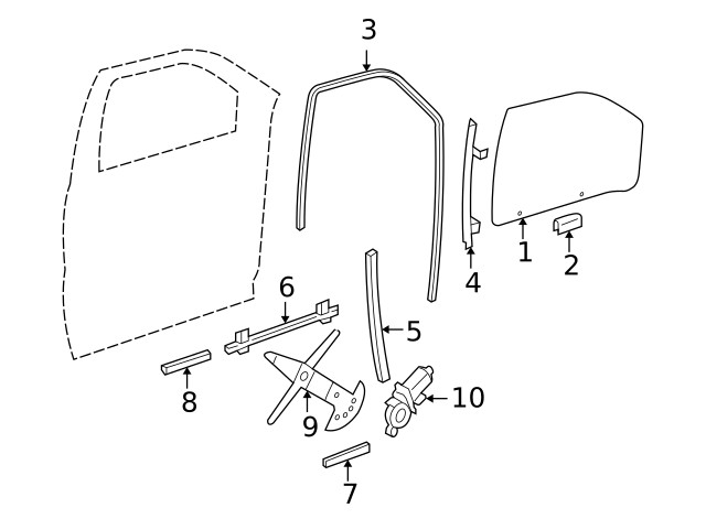 Genuine GM Run Weather-Strip 10294035