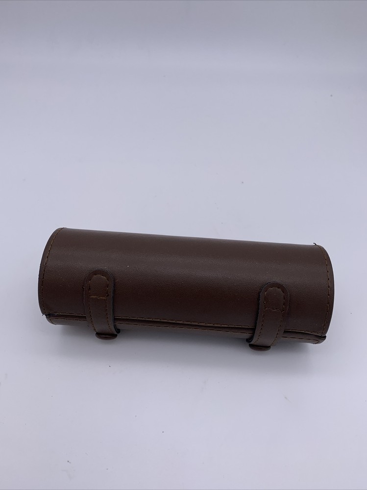 NW 77th Handcrafted Brown Leather Hard Eyeglasses Case