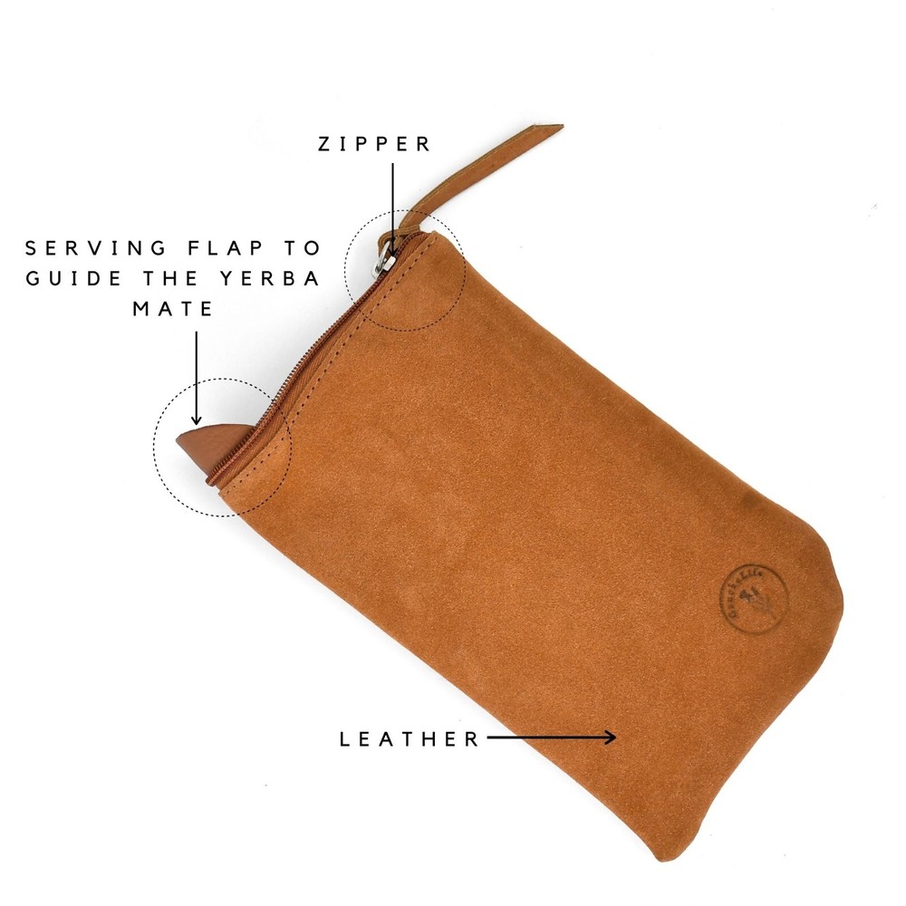 Yerba Mate Container, Mate Gourd Leather Accessory
