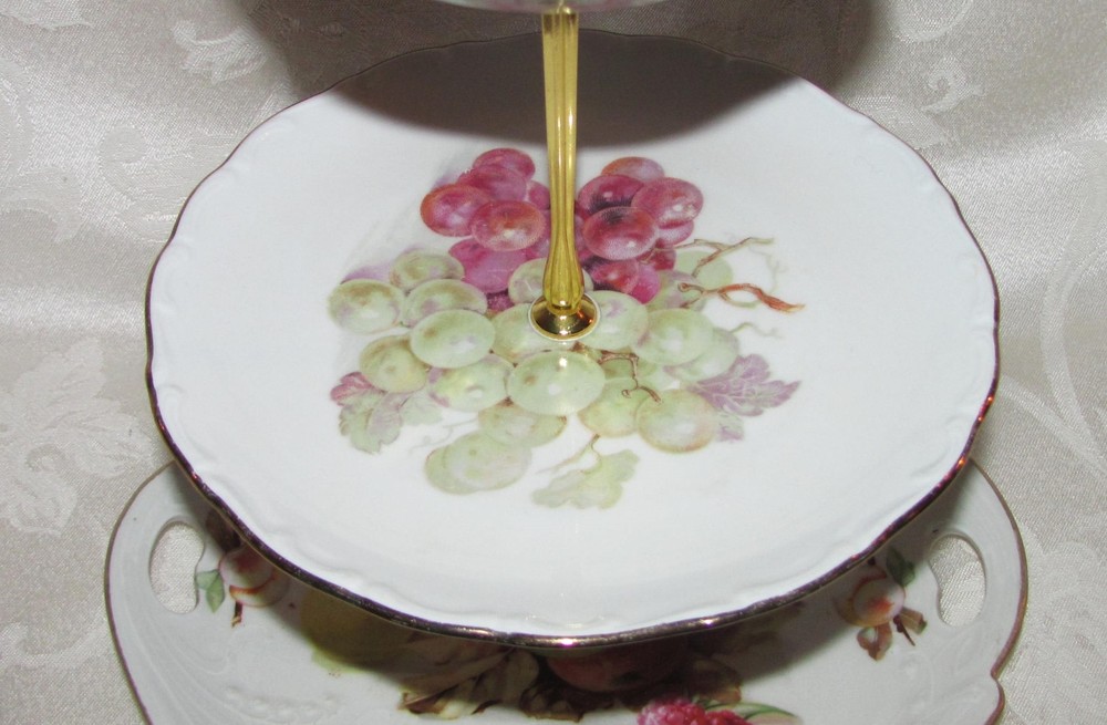 Custom Three Tier Cake Stand Made With Antique Plates Tea Party