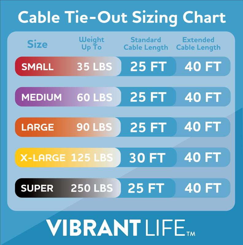 Vibrant Life Tie Out, Small,Portable