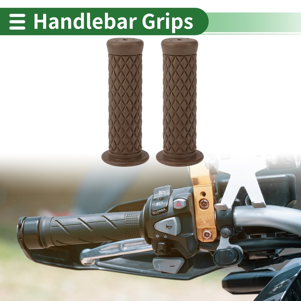 1" 25mm Motorcycle Knobs Handlebar Cover TPU Knobs Dark Brown