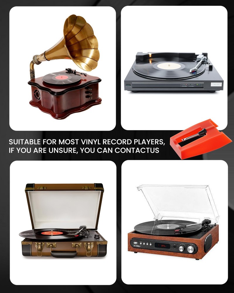 4 Pack Record Player Needle Replacement, Vinyl Needle, Easy to...