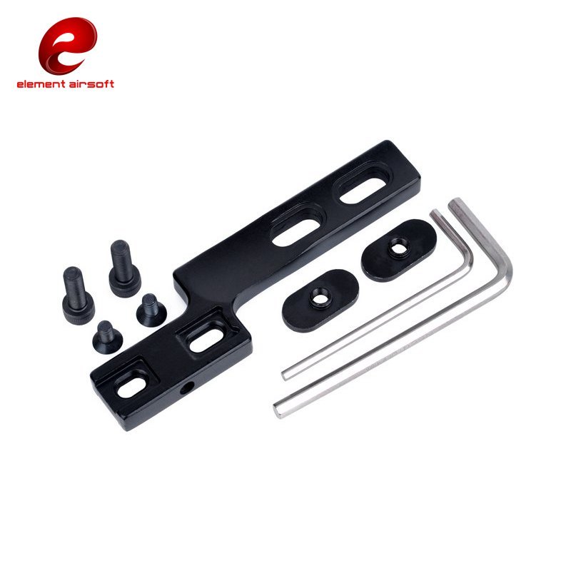 Tactical Airsoft Dropwing Adaptive Flashlight Offset Mount For MLOK Sided Rail