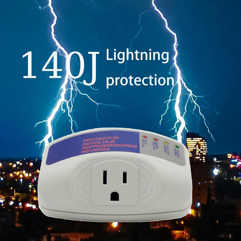 US Voltage Protector Surge Home Refrigerator Power Outlets Socket 120V
