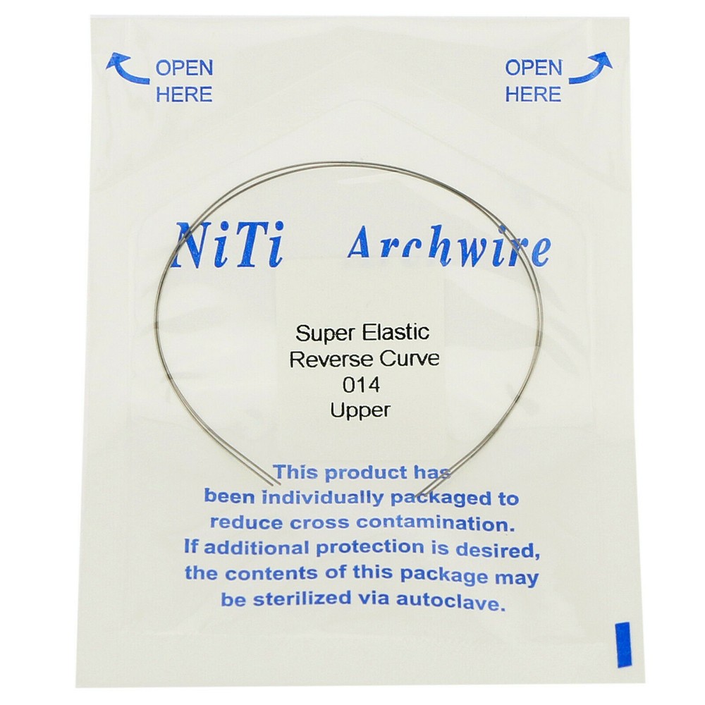 Dental Orthodontic Arch Wire Niti Super Elastic Reverse Curve Rectangular/Round