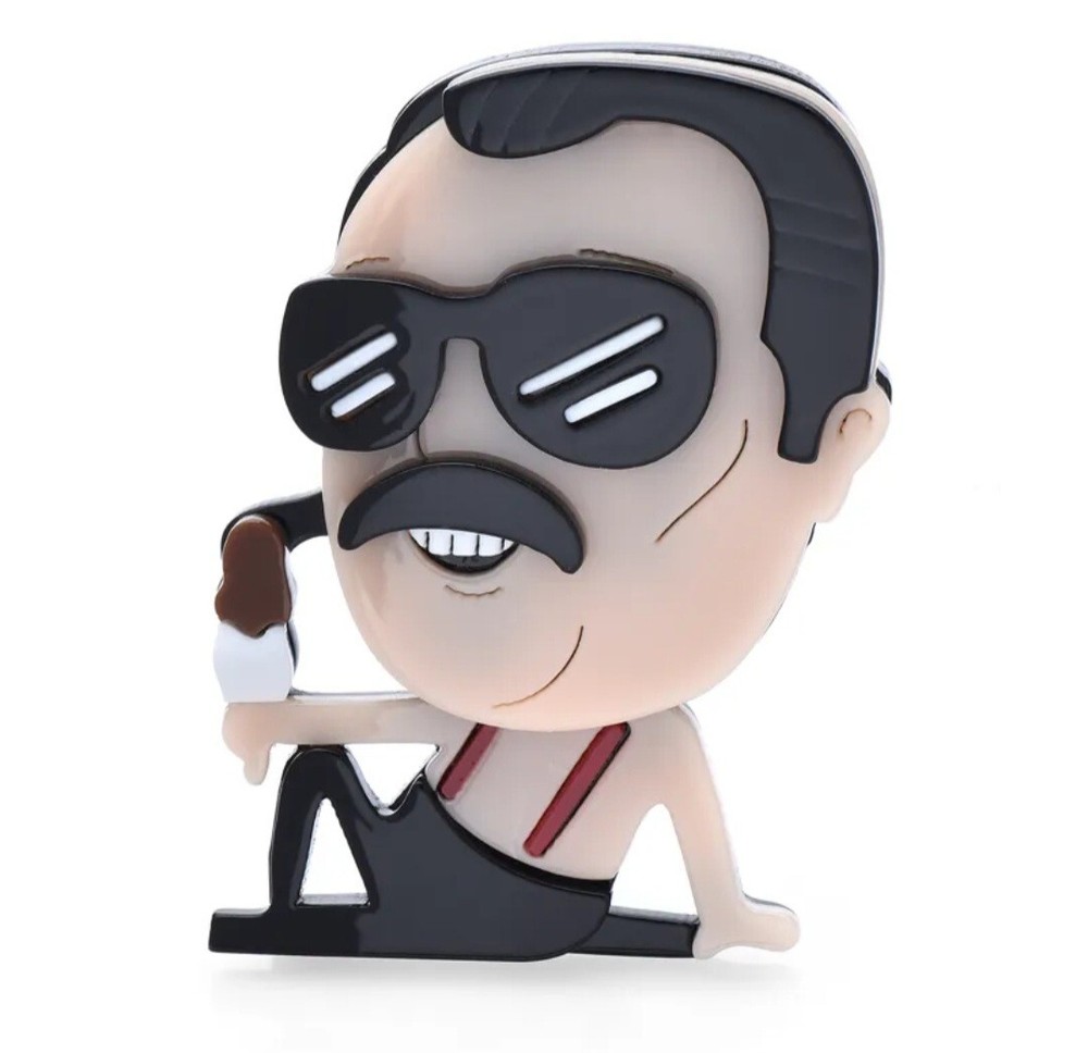 Queen, Freddy Mercury acrylic brooch