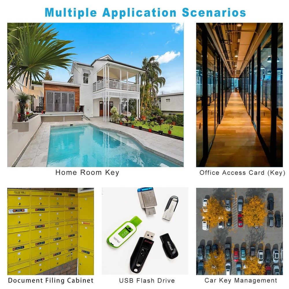 Portable Key Organizer Manager Enlarged Window Writing Display Text Home Office