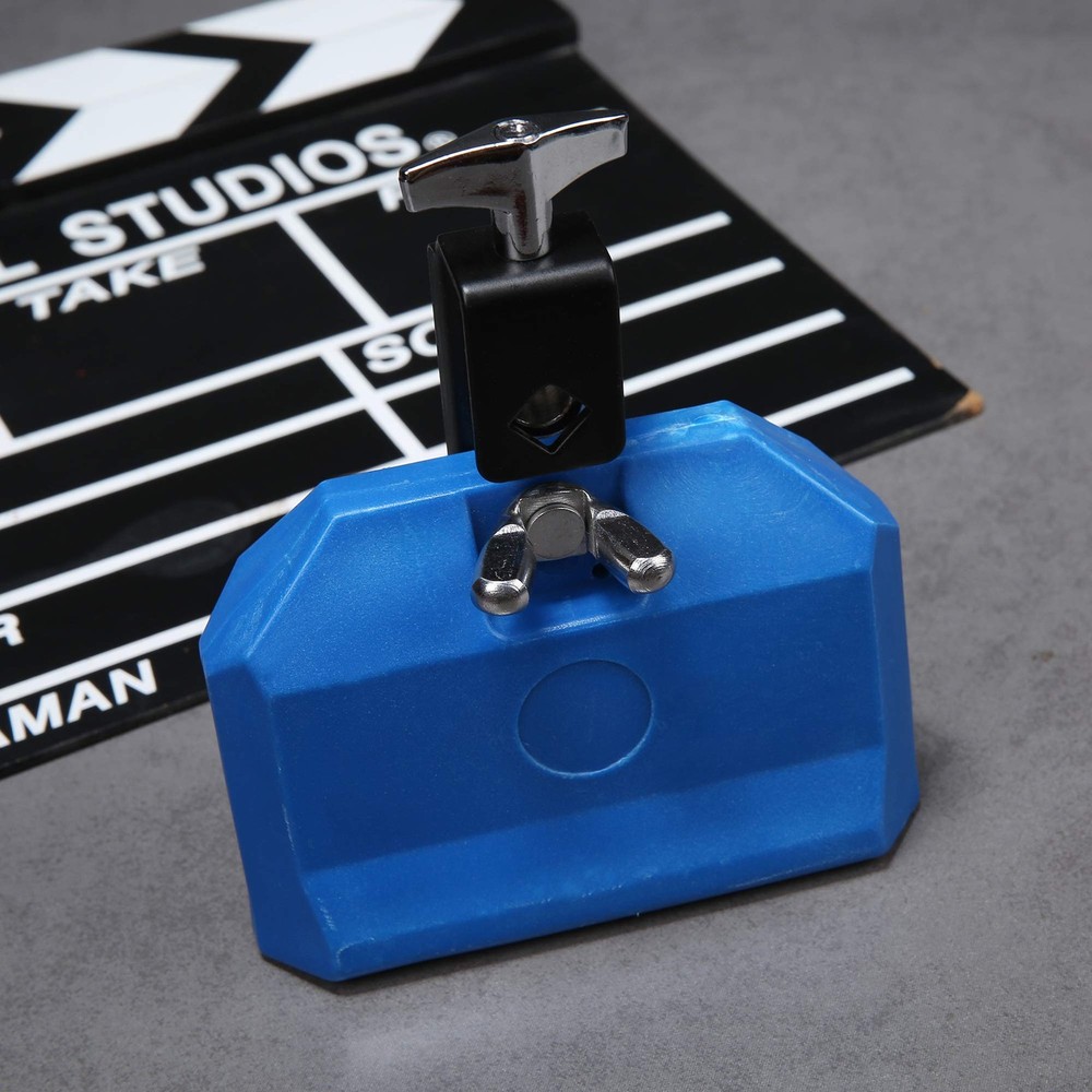 Blue Plastic Musical Percussion Block, Latin Drum Instrument