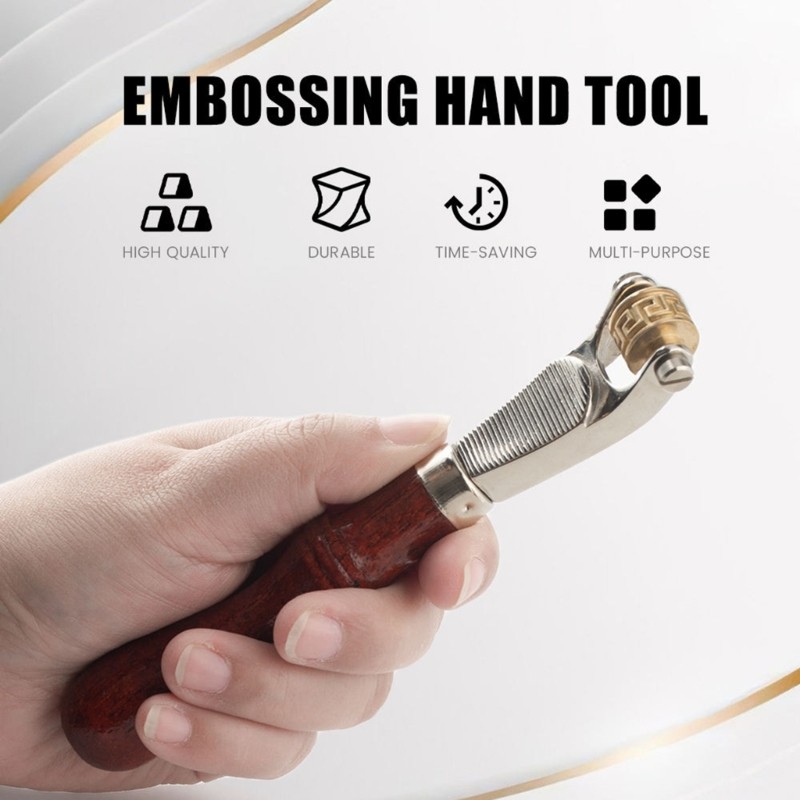 Large Leather Embossing Wheel Handle Craft Tool for Jewelry Making