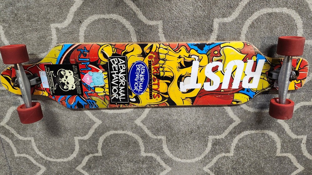 Drop-Through Rimable Longboard Skateboard Complete w/ Wheels & Trucks 41" Long