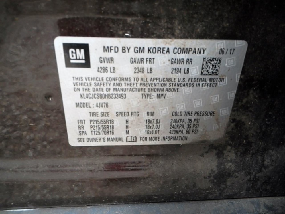 Passenger Right Quarter Panel Fits 13-22 ENCORE 104859819