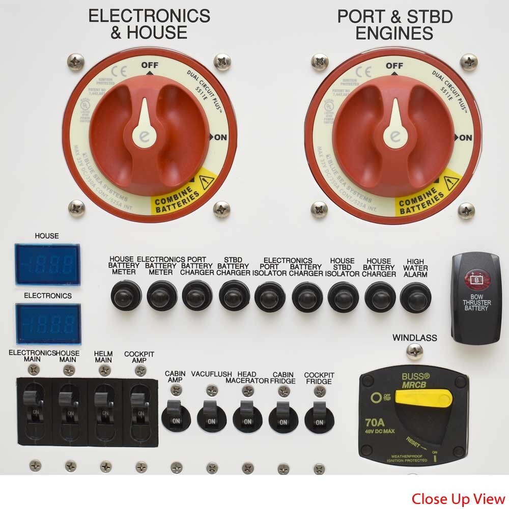 Tiara Yachts Boat Main Distribution Panel 3309321 | 12 VDC White