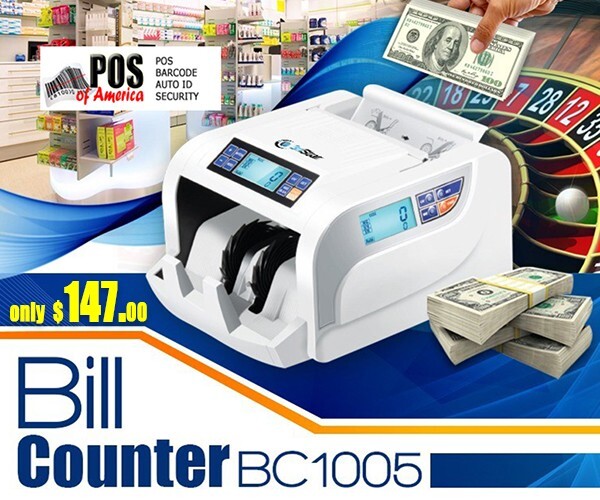 3nStar Bill Counter (BC1005) 110v 2UV, 1MG Extra rollers Dual display Polymer