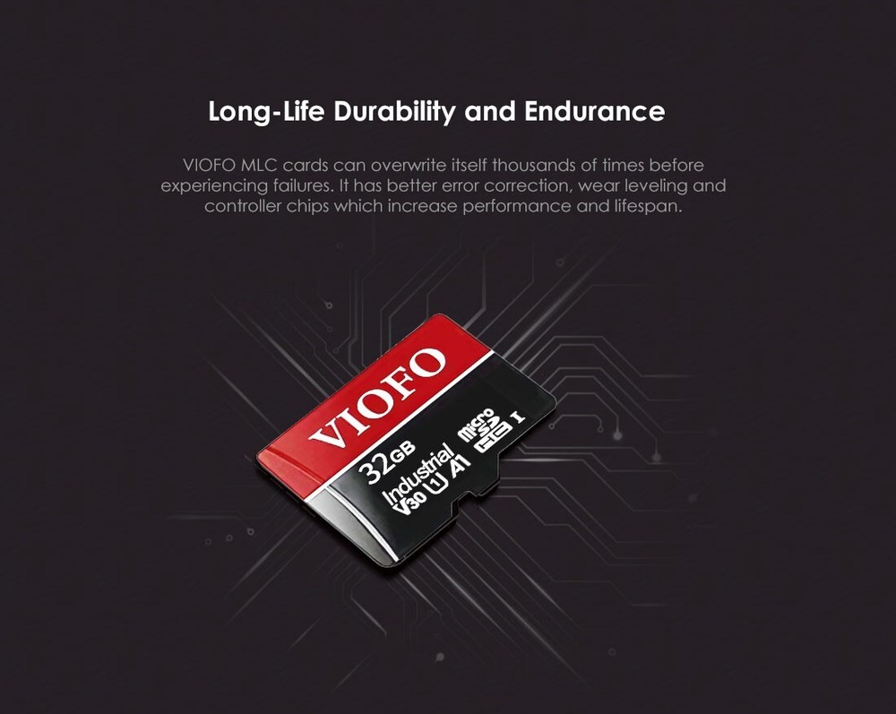 VIOFO 32GB Professional High Speed Class10/UHS-1 Micro Memory Card with Adapter