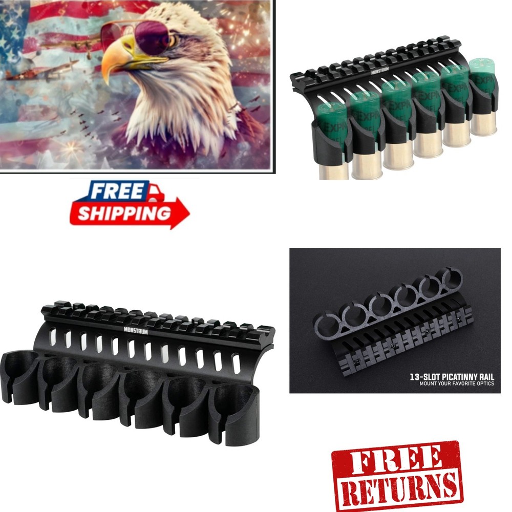 Versatile Side Saddle Shell Holder with Picatinny Rail for Mossberg Shotguns