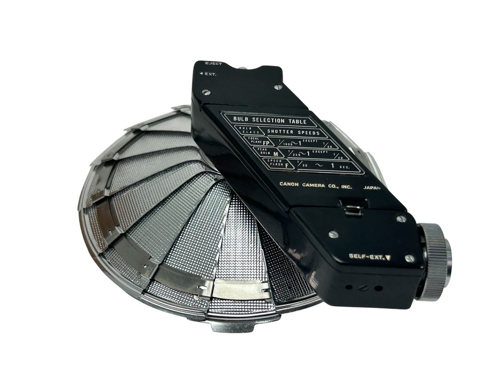 [Untested] Canon Flash Unit Model V with Leather Case From JAPAN