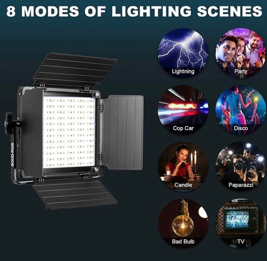 GVM RGB LED Video Light, 800D Studio Light with APP Control Lighting Kit